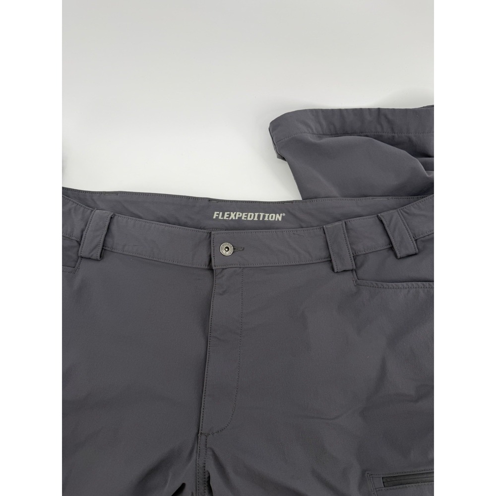 Duluth Trading Flexpedition Pants Men's 46x30 Relaxed Fit Gray Stretch Hiking